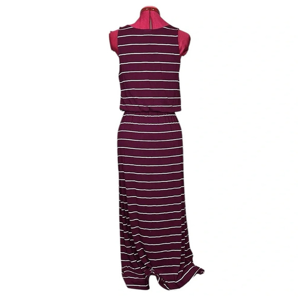 Merona stretch rayon jersey knit striped sleeveless maxi dress. - Picture 4 of 6